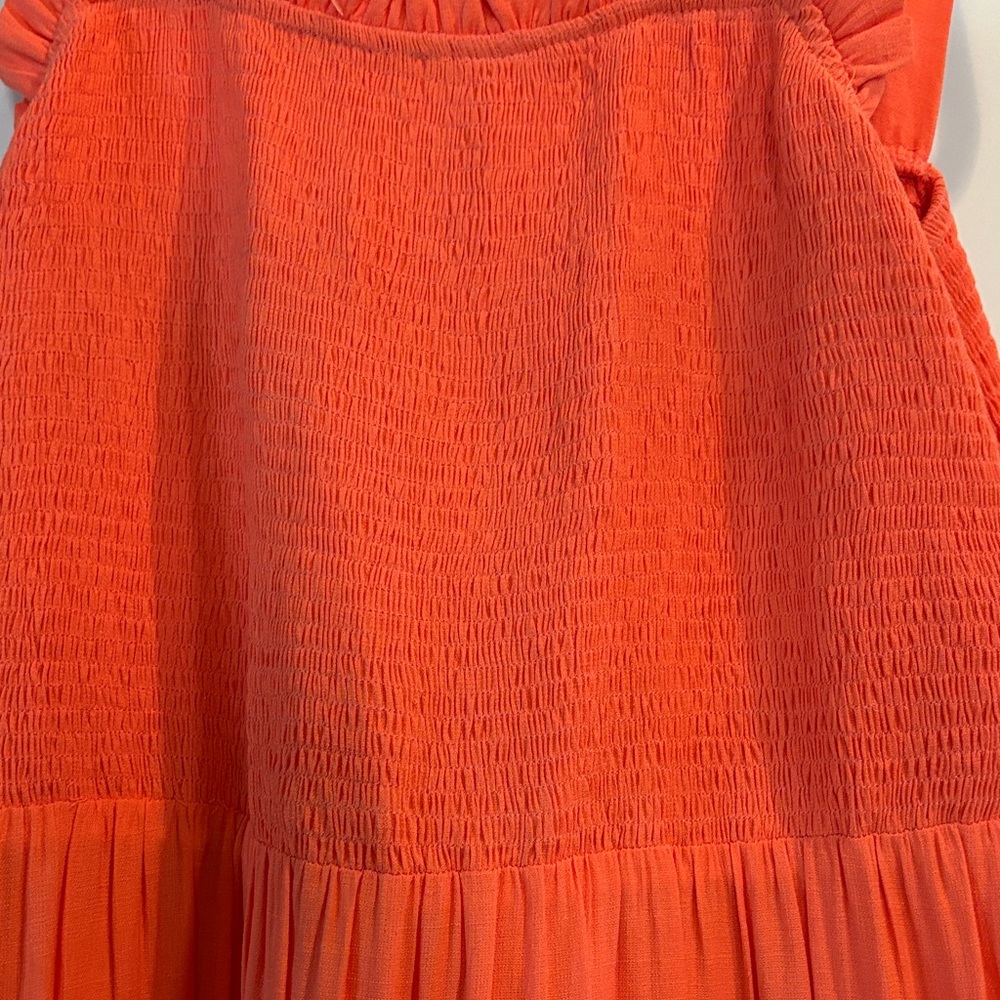 entro Coral Orange Tiered Maxi Dress - Picture 3 of 4